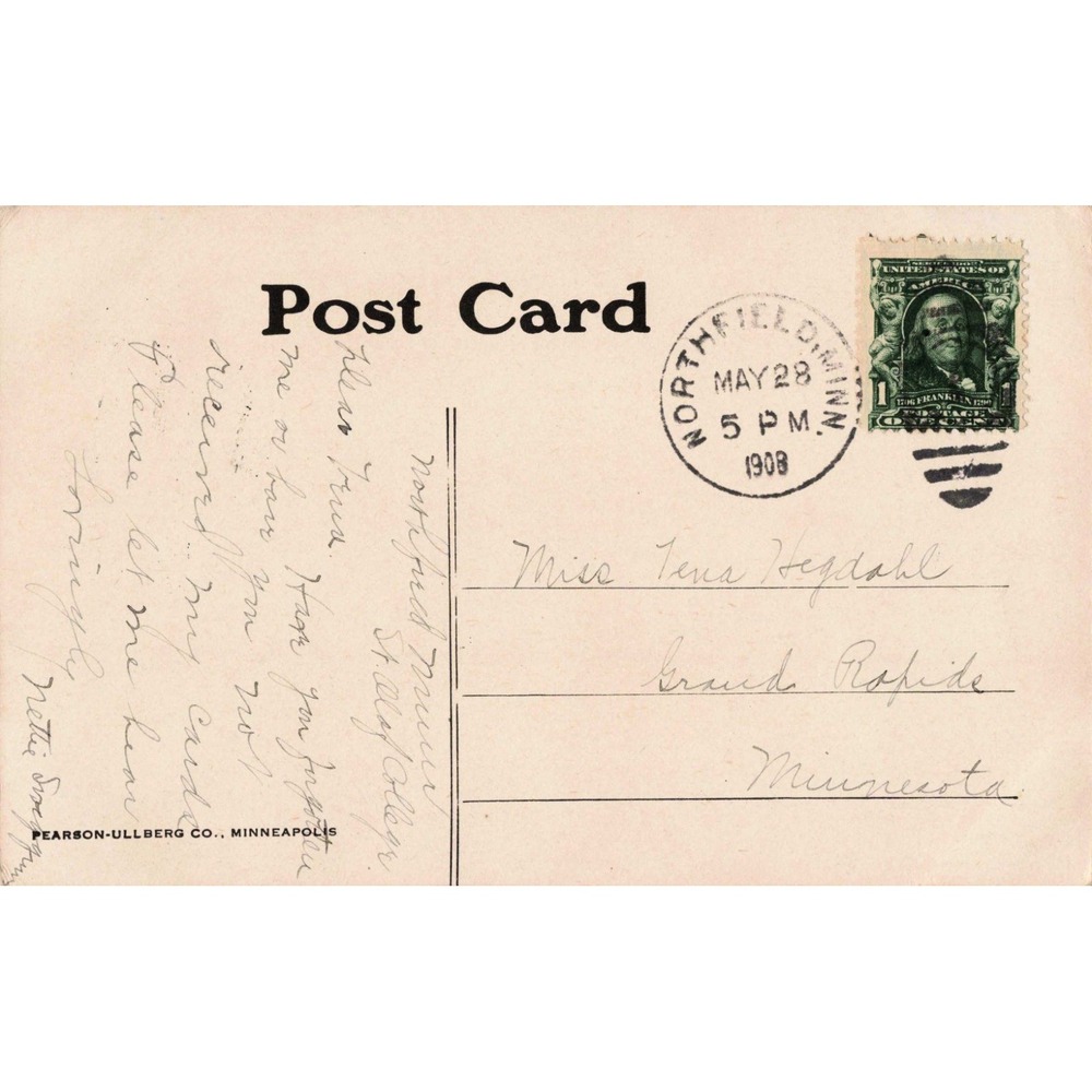 Vtg 1908 St Paul MN State Capitol RPPC Postcard Pearson-Ullberg VG Used - Picture 2 of 2